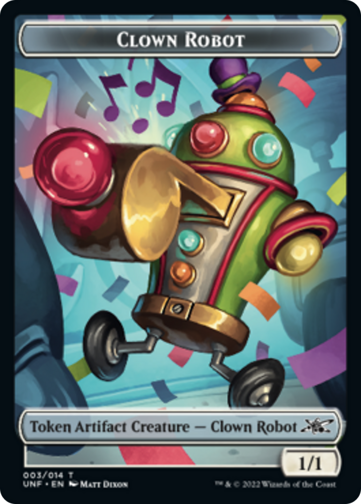 Clown Robot (003) // Food (010) Double-sided Token [Unfinity Tokens] | Exor Games Bridgewater