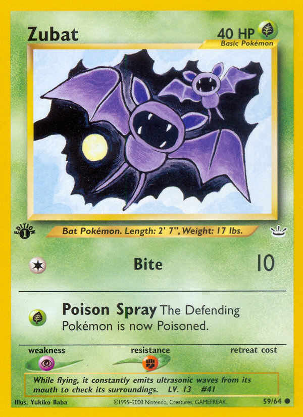 Zubat (59/64) [Neo Revelation 1st Edition] | Exor Games Bridgewater