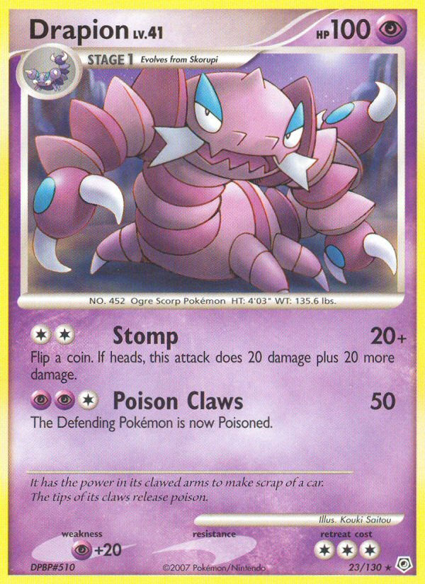 Drapion (23/130) [Diamond & Pearl: Base Set] | Exor Games Bridgewater