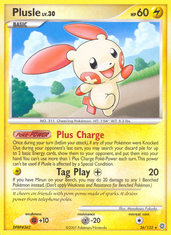 Plusle (36/132) [Diamond & Pearl: Secret Wonders] | Exor Games Bridgewater