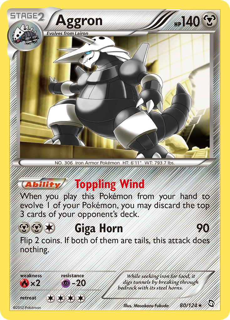 Aggron (80/124) [Black & White: Dragons Exalted] | Exor Games Bridgewater