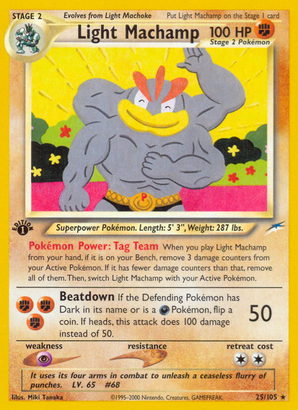 Light Machamp (25/105) [Neo Destiny 1st Edition] | Exor Games Bridgewater