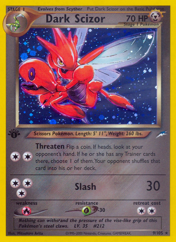 Dark Scizor (9/105) [Neo Destiny 1st Edition] | Exor Games Bridgewater