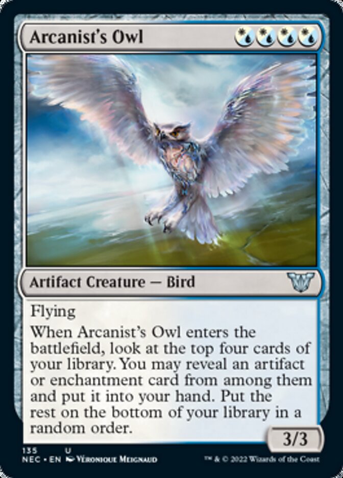 Arcanist's Owl [Kamigawa: Neon Dynasty Commander] | Exor Games Bridgewater