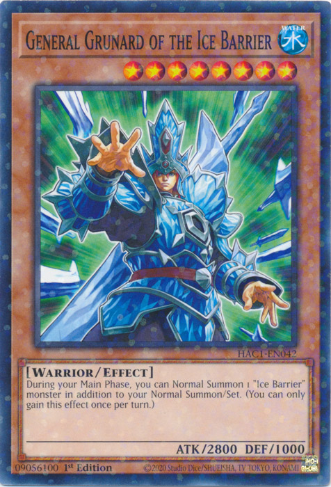 General Grunard of the Ice Barrier (Duel Terminal) [HAC1-EN042] Common | Exor Games Bridgewater