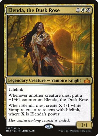 Elenda, the Dusk Rose [Rivals of Ixalan] | Exor Games Bridgewater