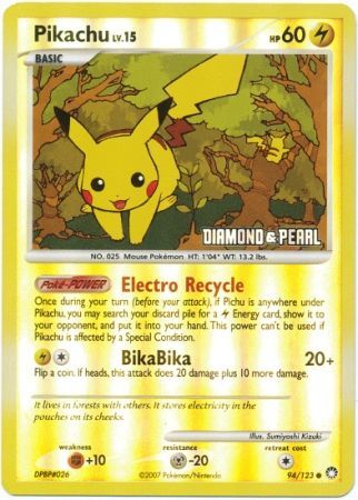 Pikachu (94/123) [Burger King Promos: 2008 Collection] | Exor Games Bridgewater