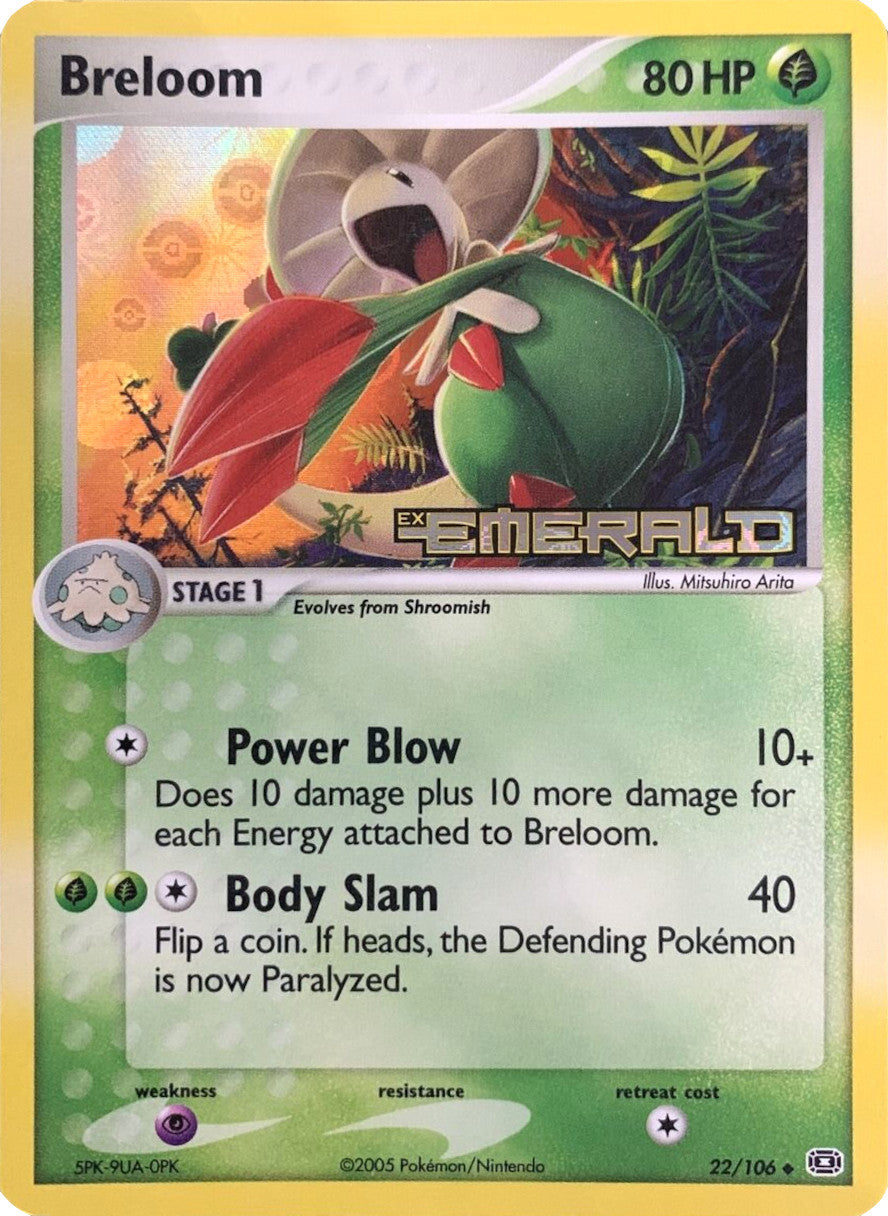 Breloom (22/106) (Stamped) [EX: Emerald] | Exor Games Bridgewater