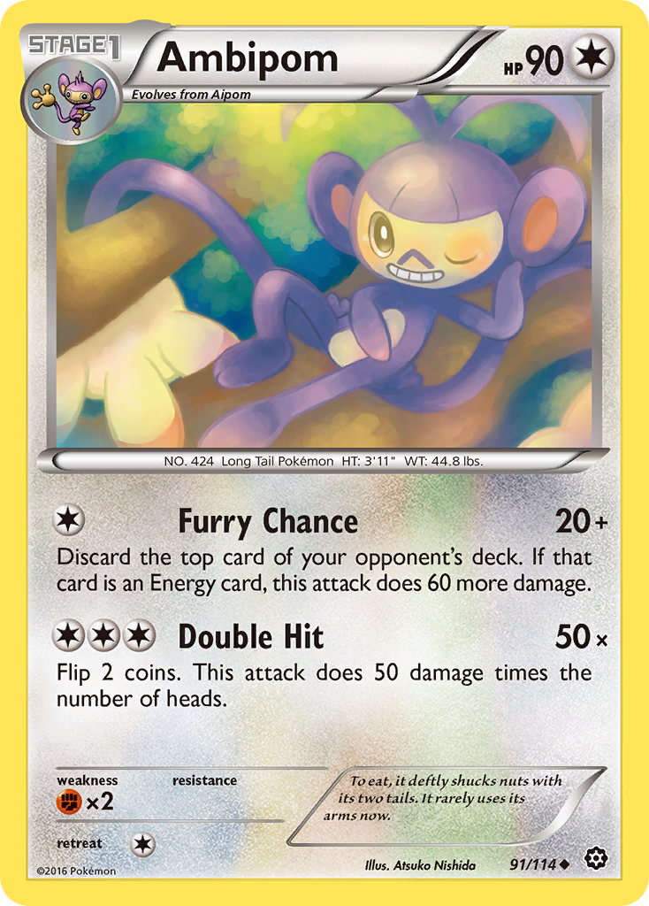 Ambipom (91/114) [XY: Steam Siege] | Exor Games Bridgewater