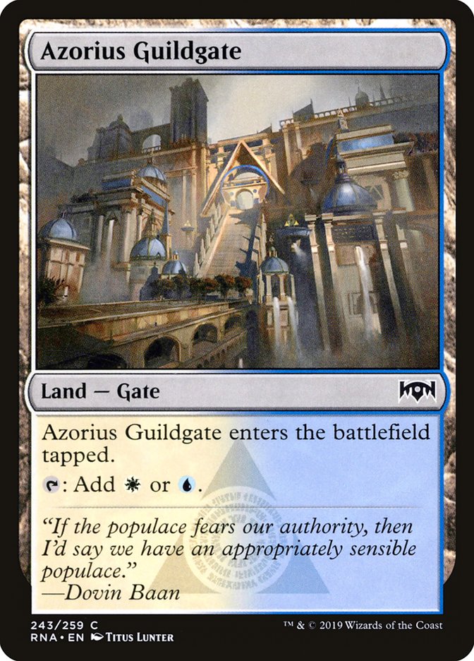 Azorius Guildgate (243/259) [Ravnica Allegiance] | Exor Games Bridgewater