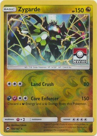 Zygarde (100/147) (League Promo) [Sun & Moon: Burning Shadows] | Exor Games Bridgewater