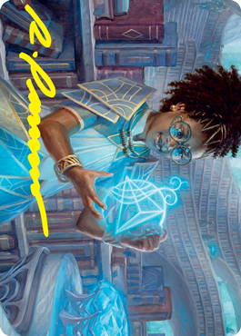 Zimone, Quandrix Prodigy Art Card (Gold-Stamped Signature) [Strixhaven: School of Mages Art Series] | Exor Games Bridgewater