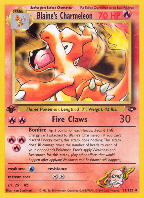 Blaine's Charmeleon (31/132) [Gym Challenge 1st Edition] | Exor Games Bridgewater