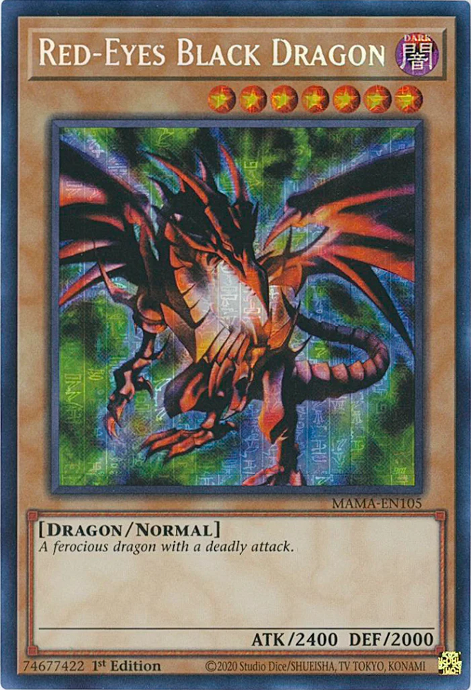 Red-Eyes Black Dragon [MAMA-EN105] Secret Pharaoh's Rare | Exor Games Bridgewater