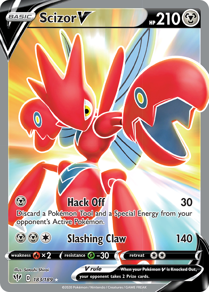 Scizor V (183/189) [Sword & Shield: Darkness Ablaze] | Exor Games Bridgewater