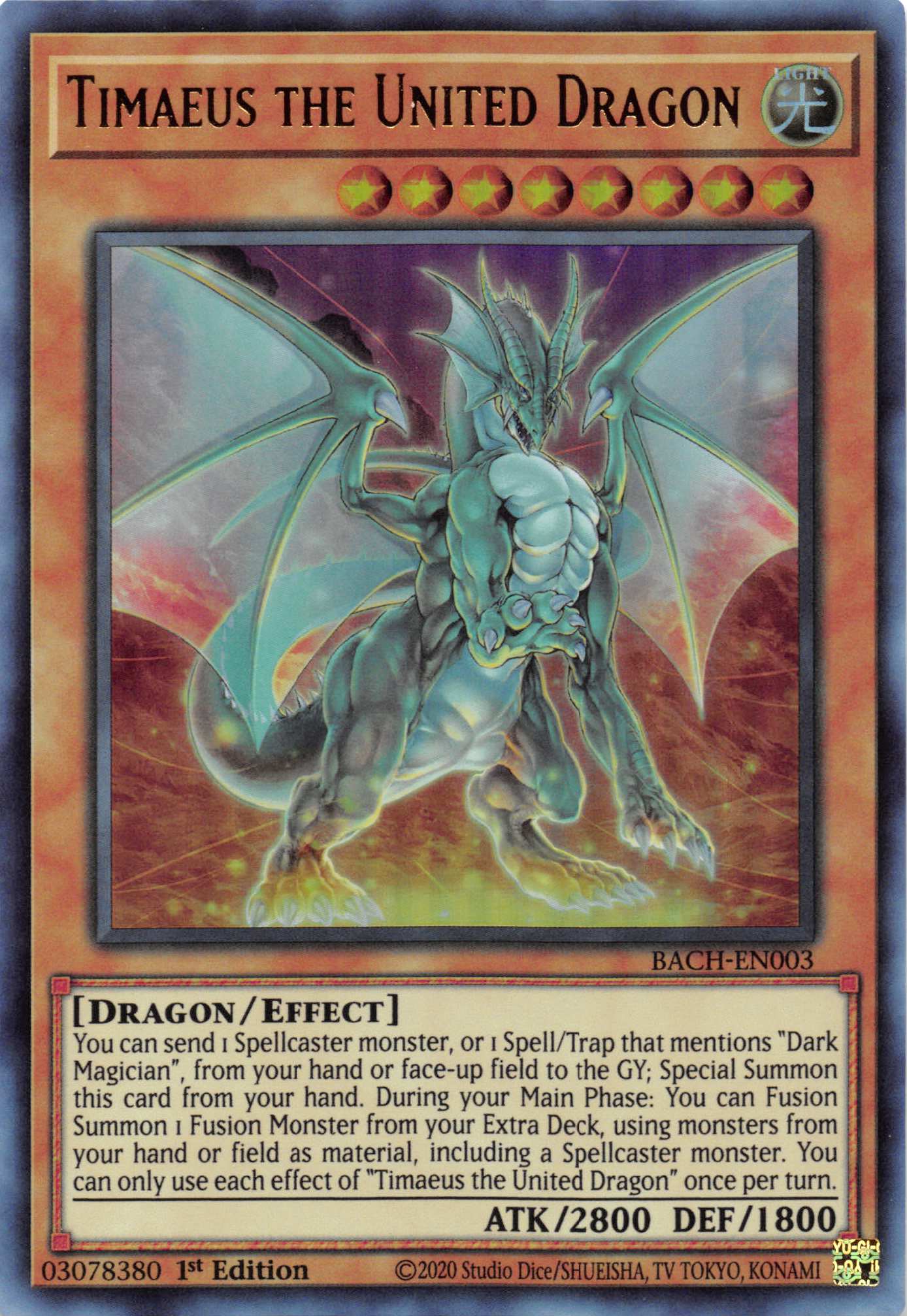 Timaeus the United Dragon [BACH-EN003] Ultra Rare | Exor Games Bridgewater