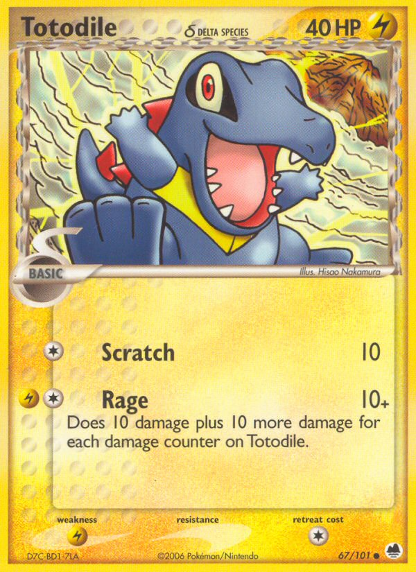 Totodile (67/101) (Delta Species) [EX: Dragon Frontiers] | Exor Games Bridgewater