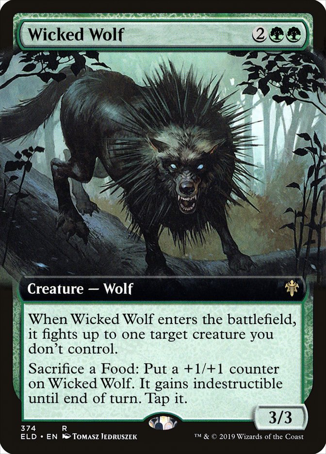 Wicked Wolf (Extended Art) [Throne of Eldraine] | Exor Games Bridgewater