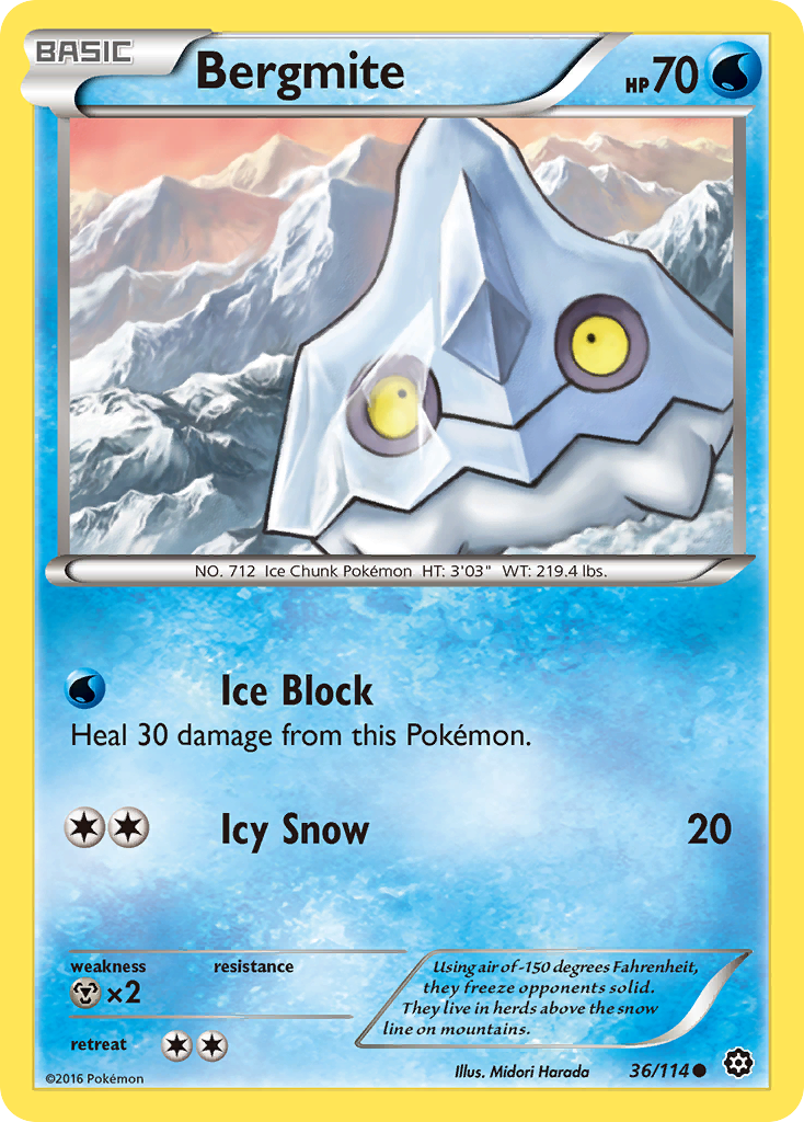 Bergmite (36/114) [XY: Steam Siege] | Exor Games Bridgewater