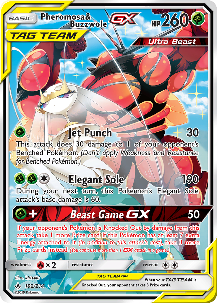 Pheromosa & Buzzwole GX (192/214) [Sun & Moon: Unbroken Bonds] | Exor Games Bridgewater