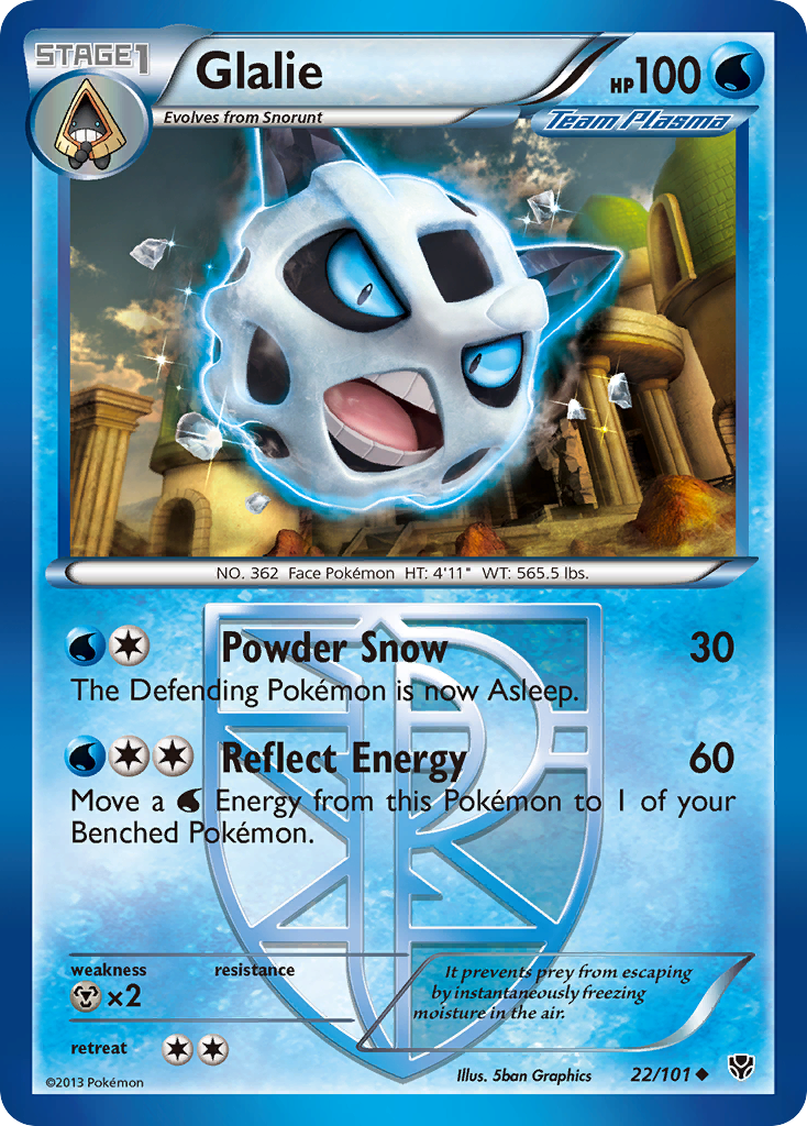 Glalie (22/101) [Black & White: Plasma Blast] | Exor Games Bridgewater