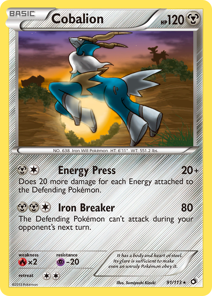 Cobalion (91/113) [Black & White: Legendary Treasures] | Exor Games Bridgewater