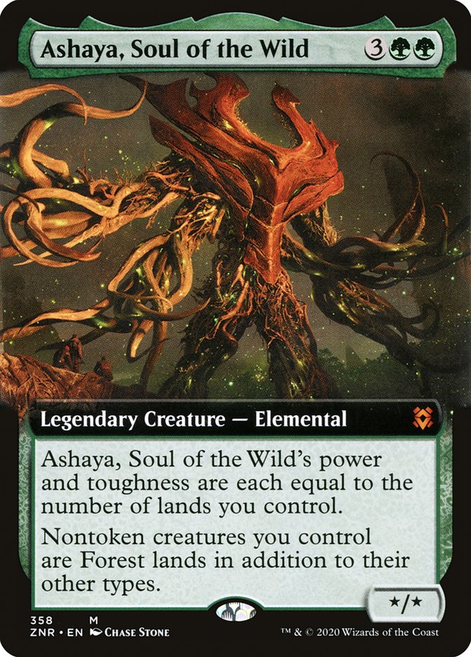 Ashaya, Soul of the Wild (Extended Art) [Zendikar Rising] | Exor Games Bridgewater