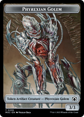 Phyrexian Golem // Phyrexian Horror Double-Sided Token [March of the Machine Commander Tokens] | Exor Games Bridgewater