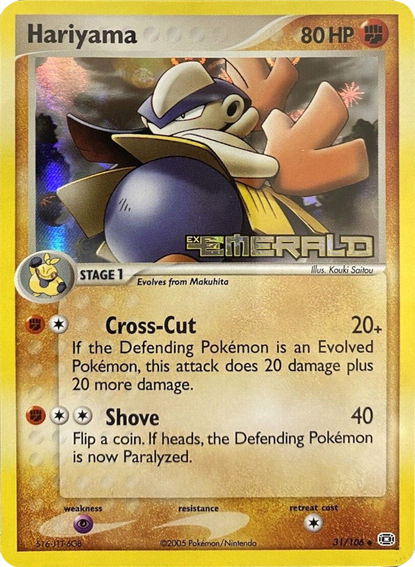 Hariyama (31/106) (Stamped) [EX: Emerald] | Exor Games Bridgewater