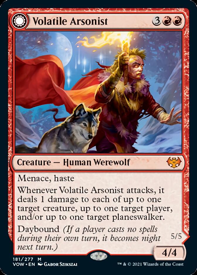 Volatile Arsonist // Dire-Strain Anarchist [Innistrad: Crimson Vow] | Exor Games Bridgewater