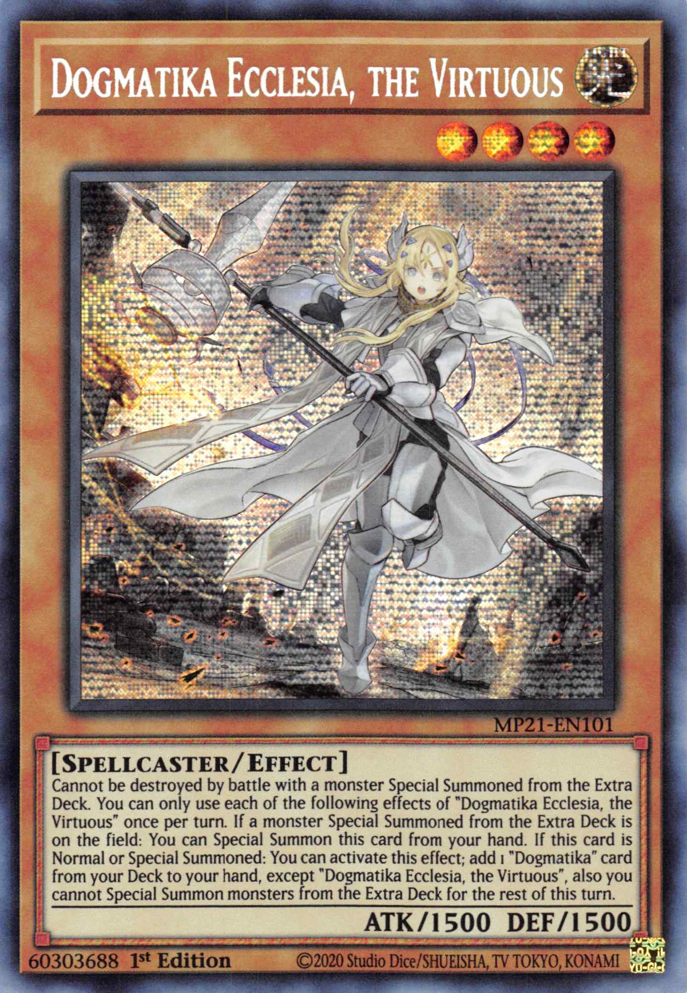 Dogmatika Ecclesia, the Virtuous [MP21-EN101] Prismatic Secret Rare | Exor Games Bridgewater