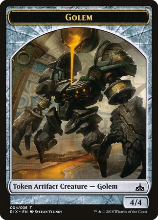 Golem Token (004) [Rivals of Ixalan Tokens] | Exor Games Bridgewater