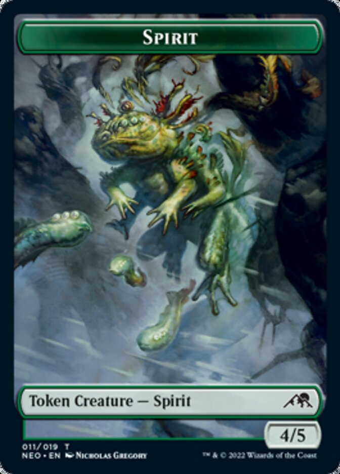 Samurai // Spirit (011) Double-sided Token [Kamigawa: Neon Dynasty Tokens] | Exor Games Bridgewater