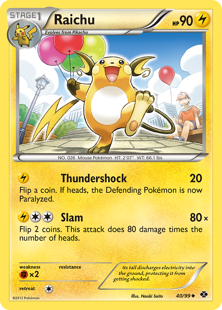 Raichu (40/99) [Black & White: Next Destinies] | Exor Games Bridgewater