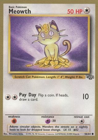 Meowth (56/64) (Gold Bordered Promo) [Jungle Unlimited] | Exor Games Bridgewater