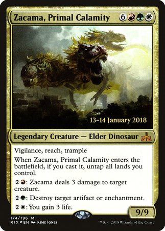 Zacama, Primal Calamity [Rivals of Ixalan Promos] | Exor Games Bridgewater