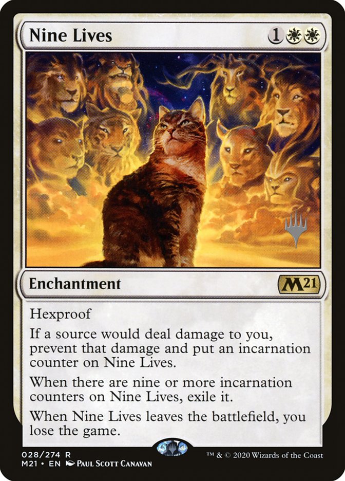 Nine Lives (Promo Pack) [Core Set 2021 Promos] | Exor Games Bridgewater