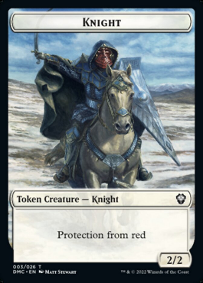 Soldier // Knight Double-sided Token [Dominaria United Tokens] | Exor Games Bridgewater