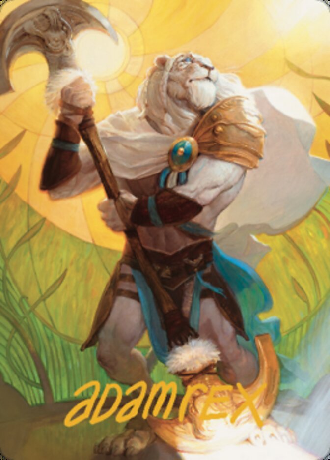 Ajani, Sleeper Agent Art Card (Gold-Stamped Signature) [Dominaria United Art Series] | Exor Games Bridgewater