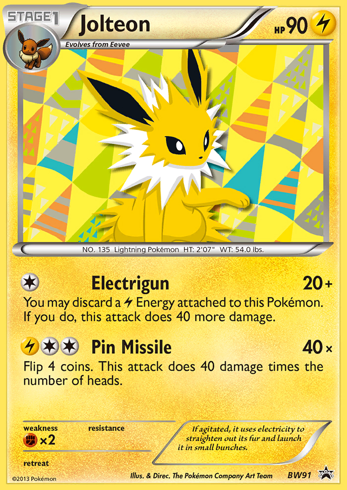 Jolteon (BW91) [Black & White: Black Star Promos] | Exor Games Bridgewater