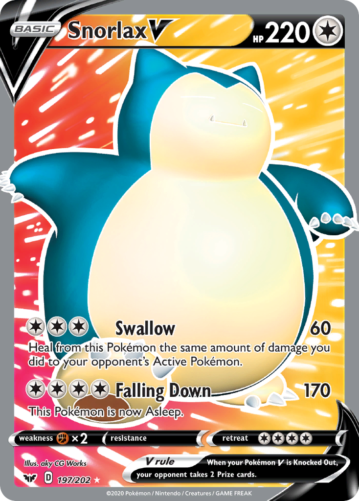 Snorlax V (197/202) [Sword & Shield: Base Set] | Exor Games Bridgewater