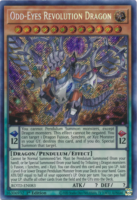 Odd-Eyes Revolution Dragon [ROTD-EN083] Secret Rare | Exor Games Bridgewater