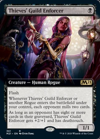 Thieves' Guild Enforcer (Extended Art) [Core Set 2021] | Exor Games Bridgewater