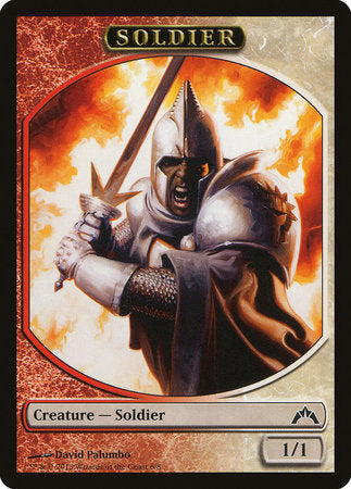 Soldier Token (Red/White) [Gatecrash Tokens] | Exor Games Bridgewater