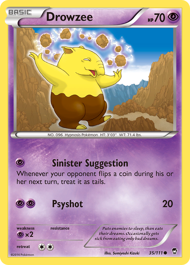 Drowzee (35/111) [XY: Furious Fists] | Exor Games Bridgewater