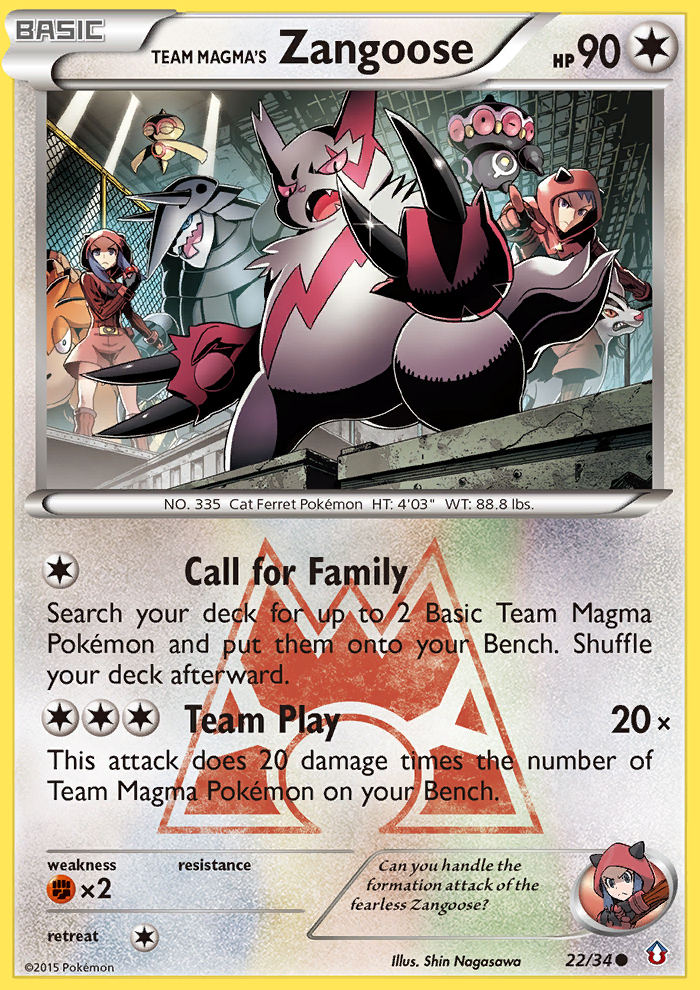 Team Magma's Zangoose (22/34) [XY: Double Crisis] | Exor Games Bridgewater