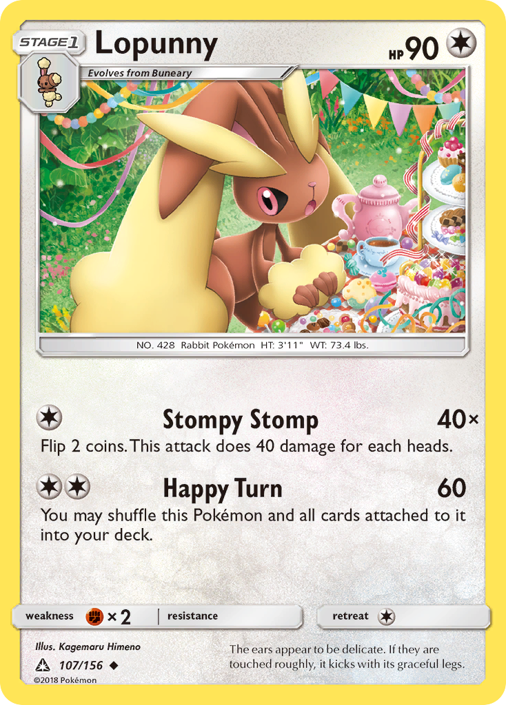 Lopunny (107/156) [Sun & Moon: Ultra Prism] | Exor Games Bridgewater