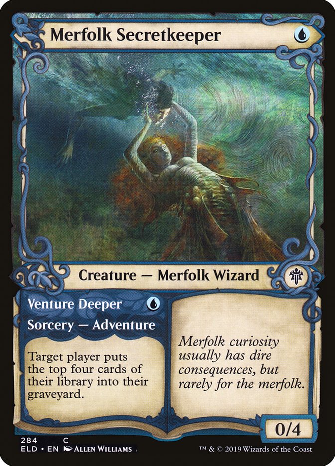 Merfolk Secretkeeper // Venture Deeper (Showcase) [Throne of Eldraine] | Exor Games Bridgewater