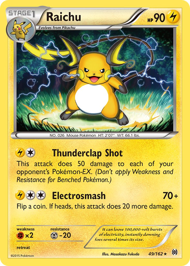 Raichu (49/162) (Theme Deck Exclusive) [XY: BREAKthrough] | Exor Games Bridgewater