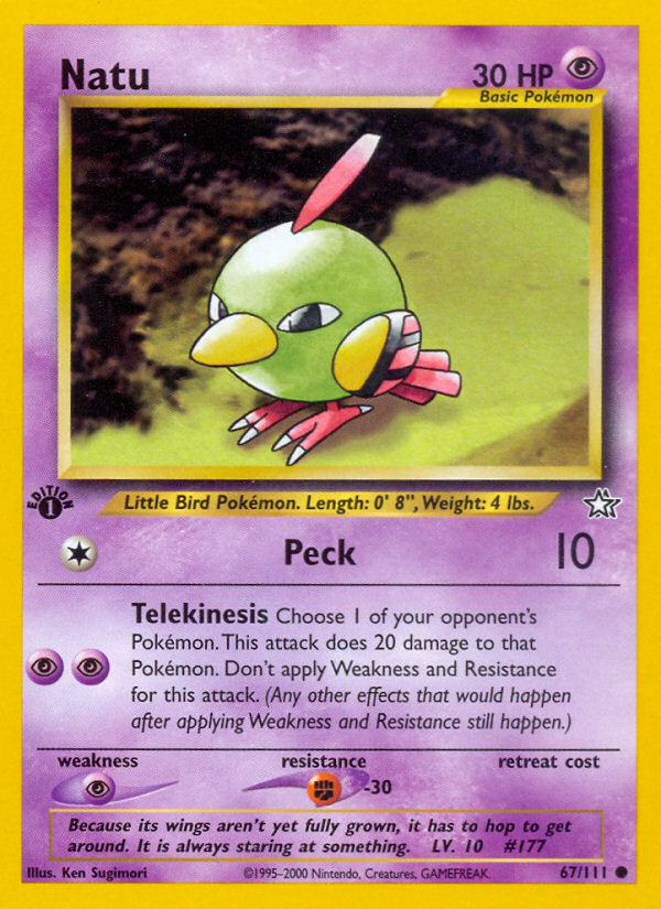 Natu (67/111) [Neo Genesis 1st Edition] | Exor Games Bridgewater